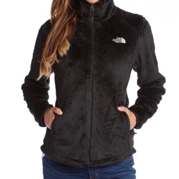 The North Face Women's Fuzzy Jacket fleece black zip up size S - Picture 1 of 5